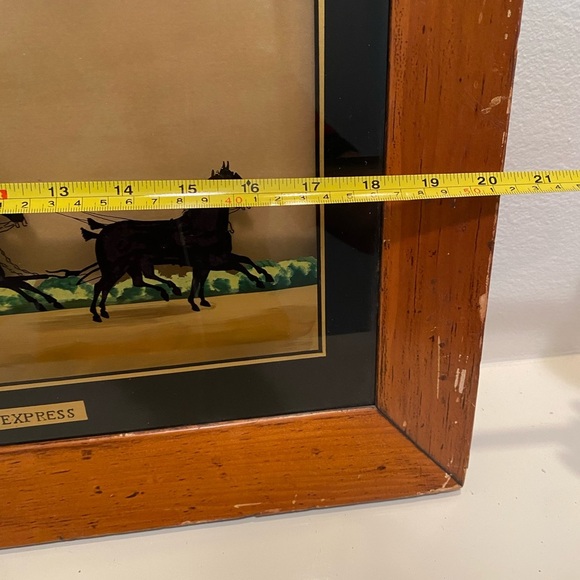 Vintage Borghese Edinburg Express Reverse Glass Framed Painting - Picture 9 of 11